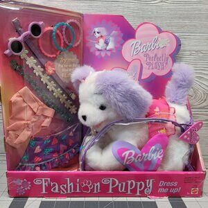 Barbie Fashion Puppy Dress Me Up Plush Dog Talking Toy‎ Carrier Leash Outfits